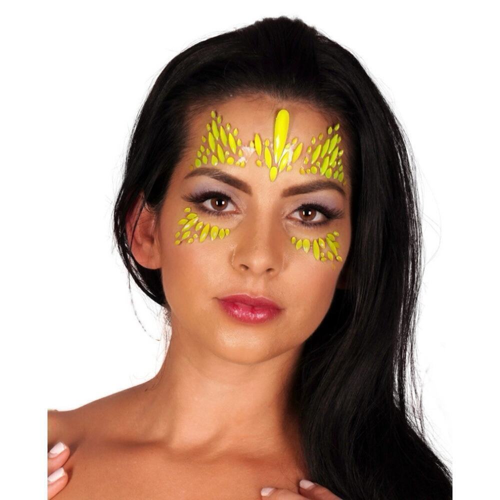 🦋B2G1🦋WESTERN FASHION Neon Glow Tat Face Jewels